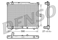 Radiator, engine cooling DRM47019 Denso