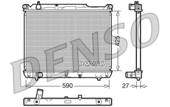 Radiator, engine cooling DRM47019 Denso