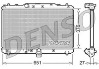 Radiator, engine cooling DRM47022 Denso