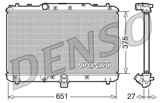 Radiator, engine cooling DRM47022 Denso