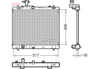 Radiator, engine cooling DRM47032 Denso