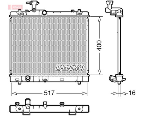 Radiator, engine cooling DRM47032 Denso