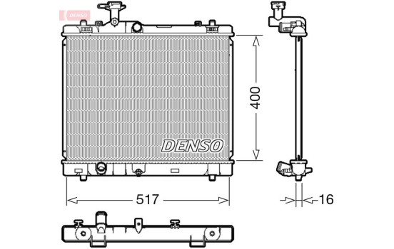Radiator, engine cooling DRM47032 Denso