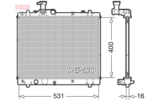 Radiator, engine cooling DRM47034 Denso