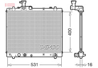 Radiator, engine cooling DRM47035 Denso