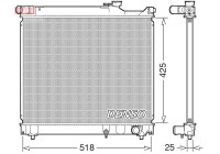 Radiator, engine cooling DRM47037 Denso