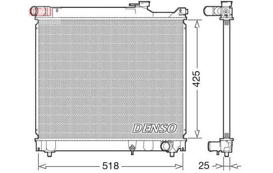 Radiator, engine cooling DRM47037 Denso