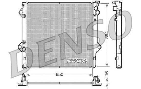 Radiator, engine cooling DRM50036 Denso