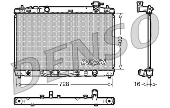 Radiator, engine cooling DRM50041 Denso