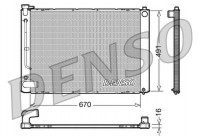 Radiator, engine cooling DRM50055 Denso