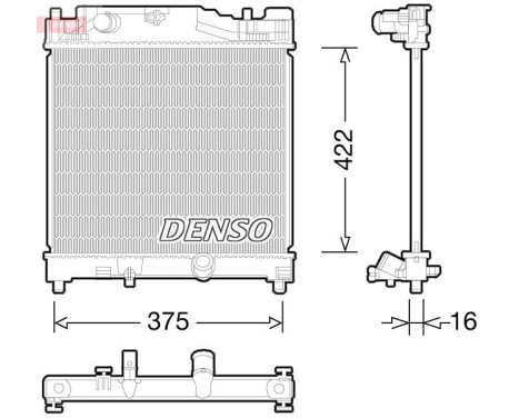Radiator, engine cooling DRM50056 Denso
