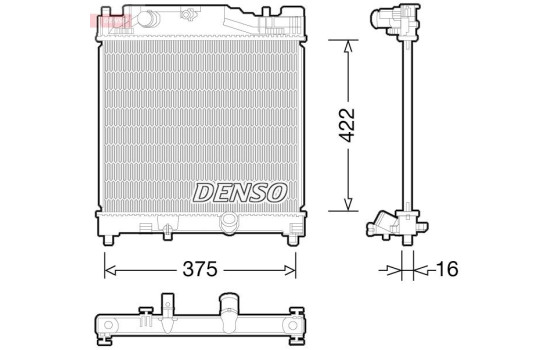 Radiator, engine cooling DRM50056 Denso