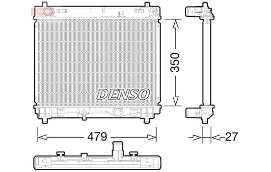 Radiator, engine cooling DRM50058 Denso