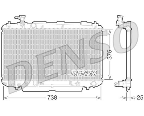 Radiator, engine cooling DRM50064 Denso