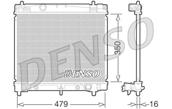 Radiator, engine cooling DRM50070 Denso
