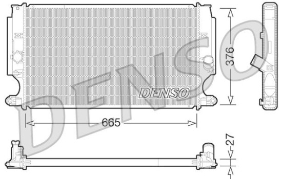 Radiator, engine cooling DRM50072 Denso