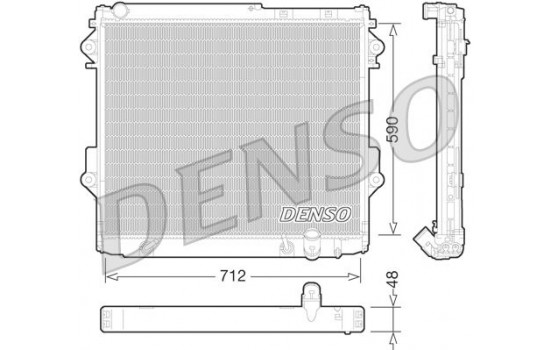 Radiator, engine cooling DRM50075 Denso