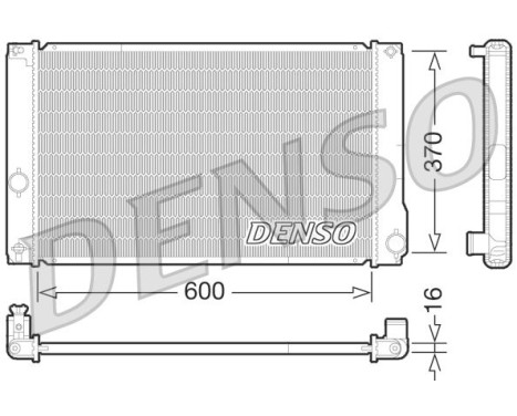 Radiator, engine cooling DRM50076 Denso