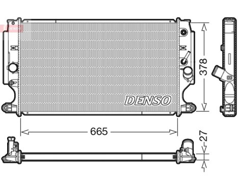 Radiator, engine cooling DRM50088 Denso