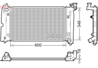 Radiator, engine cooling DRM50110 Denso