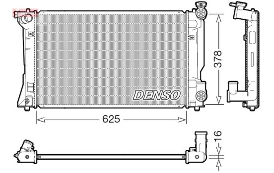 Radiator, engine cooling DRM50118 Denso