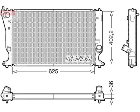 Radiator, engine cooling DRM50132 Denso