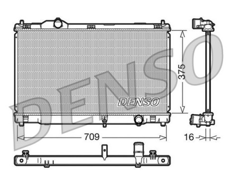Radiator, engine cooling DRM51001 Denso