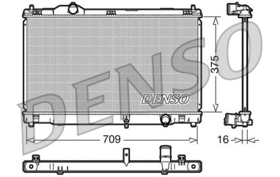 Radiator, engine cooling DRM51001 Denso