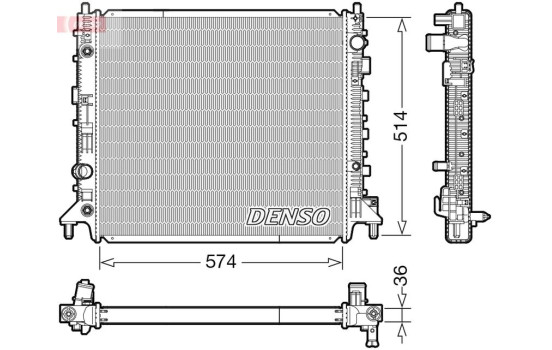 Radiator, engine cooling DRM99013 Denso