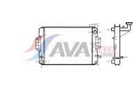 Radiator, engine cooling DU2022 Ava Quality Cooling