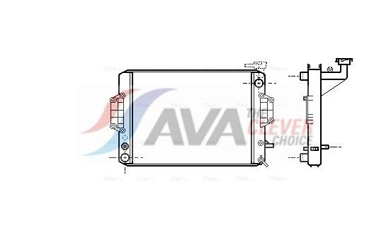 Radiator, engine cooling DU2022 Ava Quality Cooling