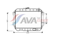 Radiator, engine cooling DU2027 Ava Quality Cooling
