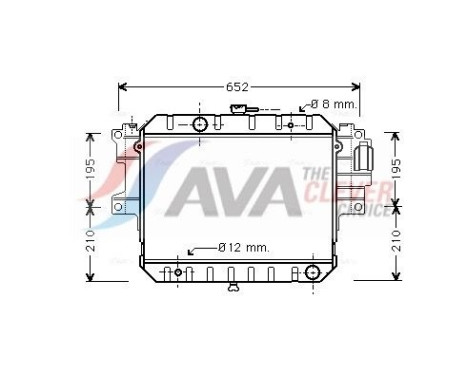 Radiator, engine cooling DU2028 Ava Quality Cooling