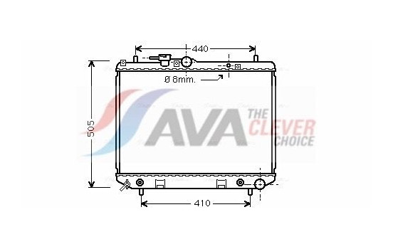 Radiator, engine cooling DU2044 Ava Quality Cooling