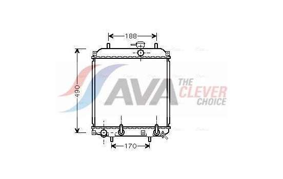 Radiator, engine cooling DU2055 Ava Quality Cooling