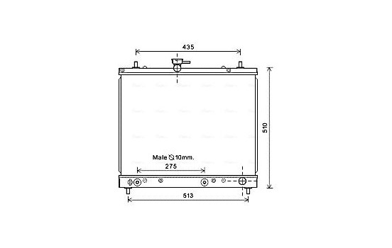 Radiator, engine cooling DU2069 Ava Quality Cooling