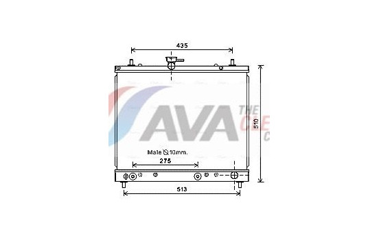 Radiator, engine cooling DU2069 Ava Quality Cooling