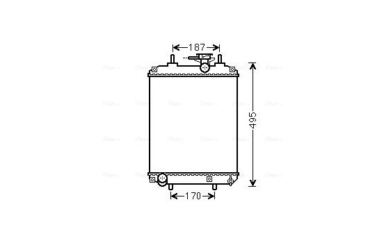 Radiator, engine cooling DUA2066 Ava Quality Cooling