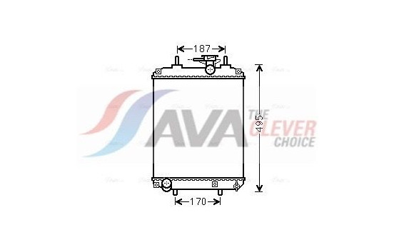 Radiator, engine cooling DUA2066 Ava Quality Cooling