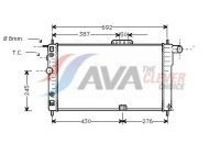 Radiator, engine cooling DW2003 Ava Quality Cooling