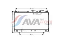 Radiator, engine cooling DW2054 Ava Quality Cooling