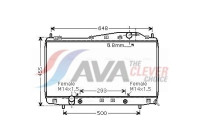 Radiator, engine cooling DW2055 Ava Quality Cooling