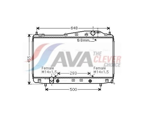 Radiator, engine cooling DW2055 Ava Quality Cooling