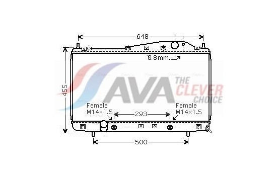Radiator, engine cooling DW2055 Ava Quality Cooling