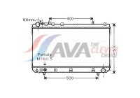 Radiator, engine cooling DW2070 Ava Quality Cooling