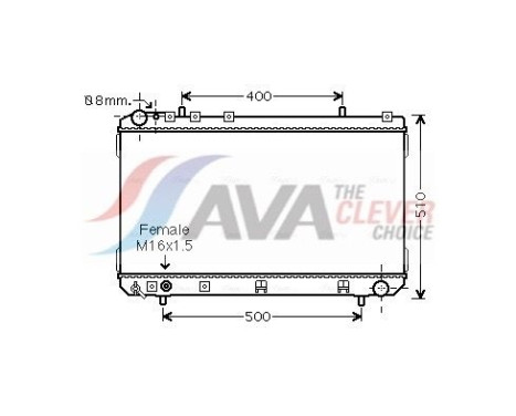 Radiator, engine cooling DW2070 Ava Quality Cooling