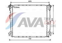 Radiator, engine cooling DW2103 Ava Quality Cooling