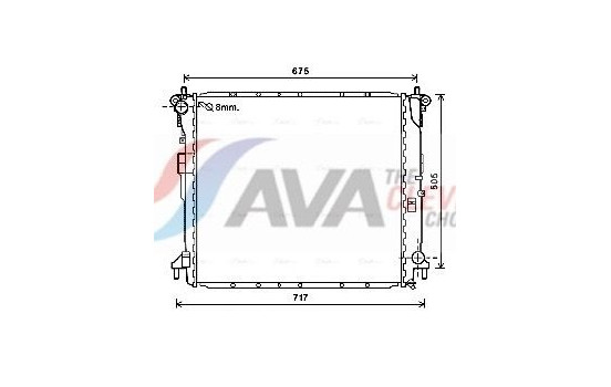 Radiator, engine cooling DW2103 Ava Quality Cooling