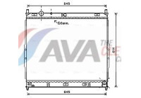 Radiator, engine cooling DW2122 Ava Quality Cooling