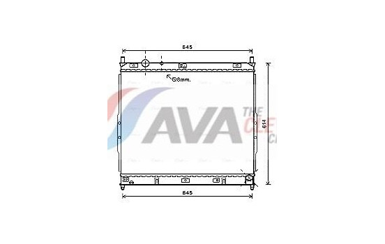 Radiator, engine cooling DW2122 Ava Quality Cooling